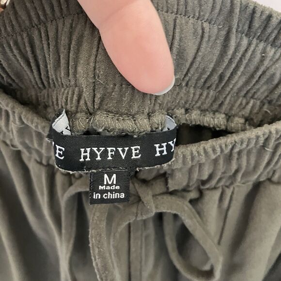 Hyfve Pants Women’s Medium Baggy Cargo High Rise Pull On Joggers - Picture 3 of 8